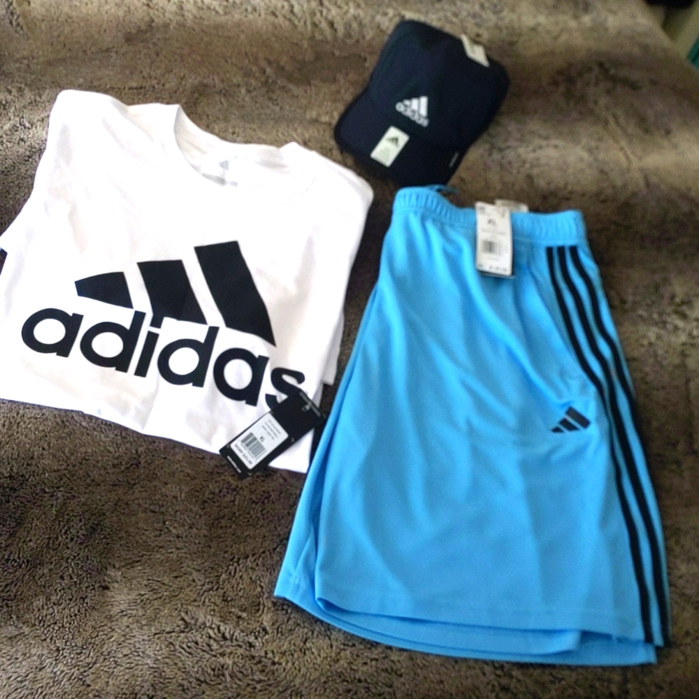 Adidas ๐NWT ๐ค bundle. One shirt, one shorts and one hat size XL ๐ฅ๐ฅ๐ฅ - Picture 10 of 10